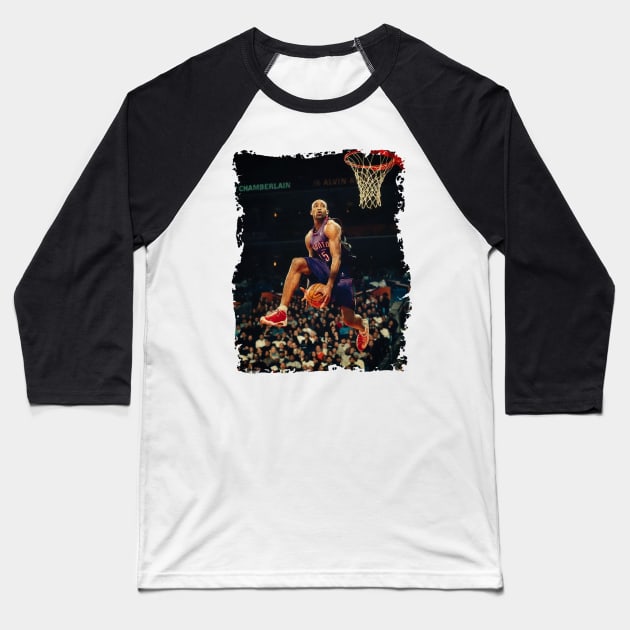 Vince Carter - NBA Slam Dunk Contest Baseball T-Shirt by Omeshshopart